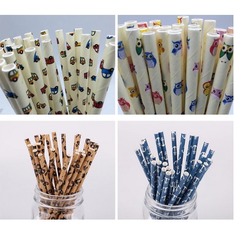 Paille à boire en papier kraft