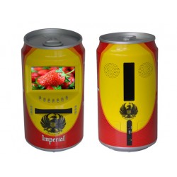 Lecteur digital signage 7" forme canette