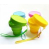 Verre pliable en silicone avec crochet