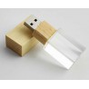Cle usb cristal bois