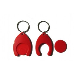 Porte clé jeton de caddie plastique