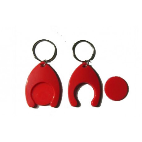 Porte clé jeton de caddie plastique